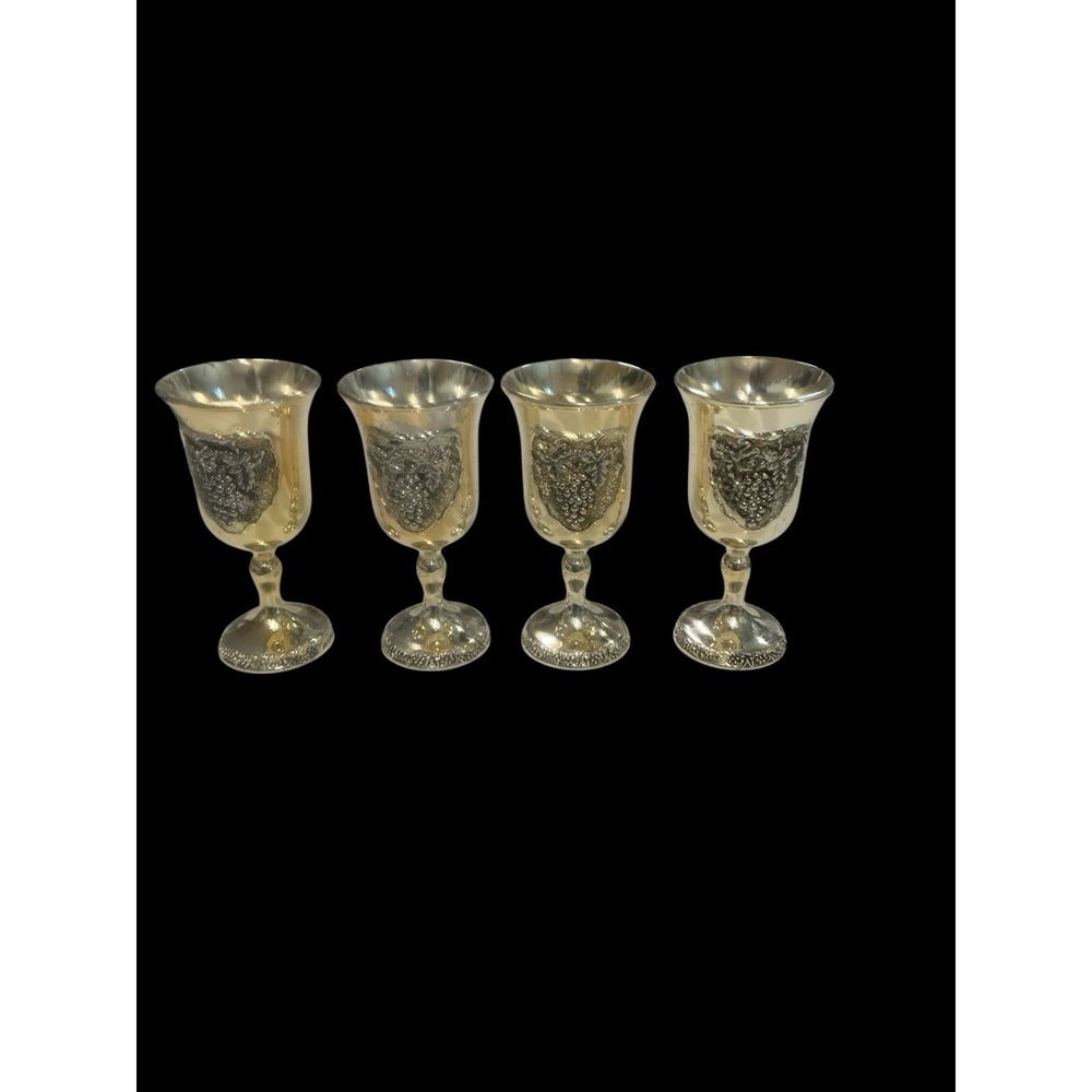 Silverplate Aperitif/Cordial Stemware Set Of 4